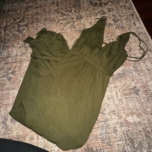 Lulu's Olive Green Maxi Dress